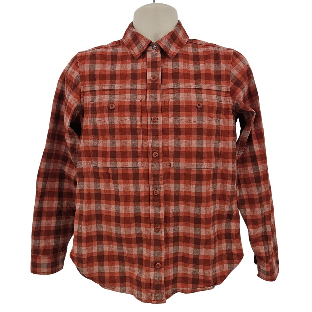REI Co-op Shirt Men S Red Plaid Flannel Long Sleeve Button Up Outdoor Hiking
